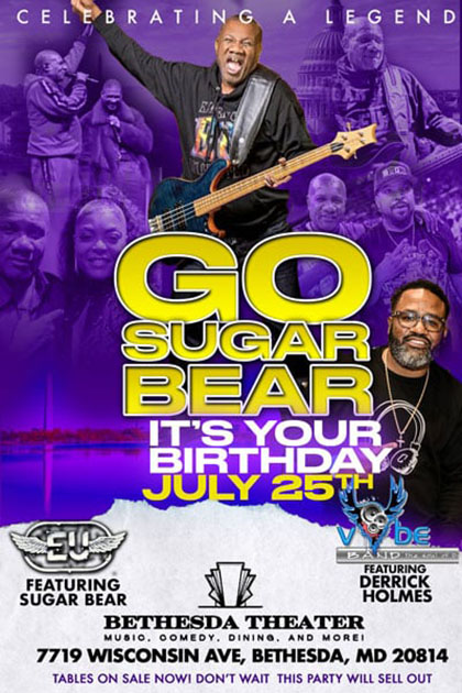 Sugar Bear Bday Bash at Bethedsa Theater flyer