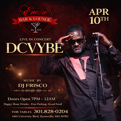 PopUp Saturday with DCVybe featuring Derrick Holmes at Encore flyer