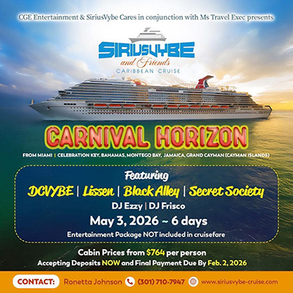 2026 SiriusVybe and Friends Cruise flyer